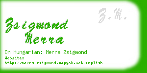 zsigmond merra business card